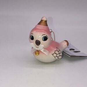 Target Wondershop Pink & Gold Ceramic Bird Christmas Ornament 2022 NEW